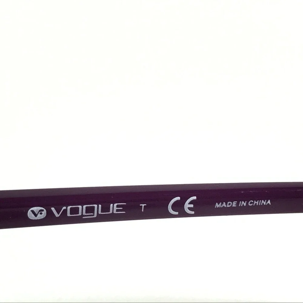 Vogue Eyeglasses Frames VO5052 1905 Dark Grey Purple Round Full Rim 49-19-140